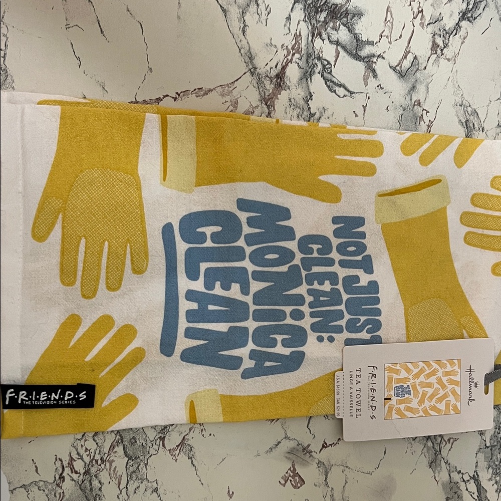 FRIENDS Yellow and Blue Monica Clean Towel